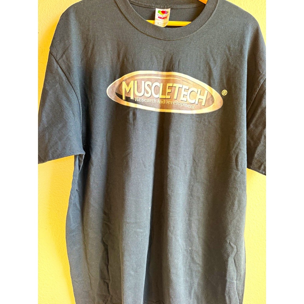 Fruit of the Loom Heavy Cotton Mens XL Black Double-Sided MYO SHOCK Tee